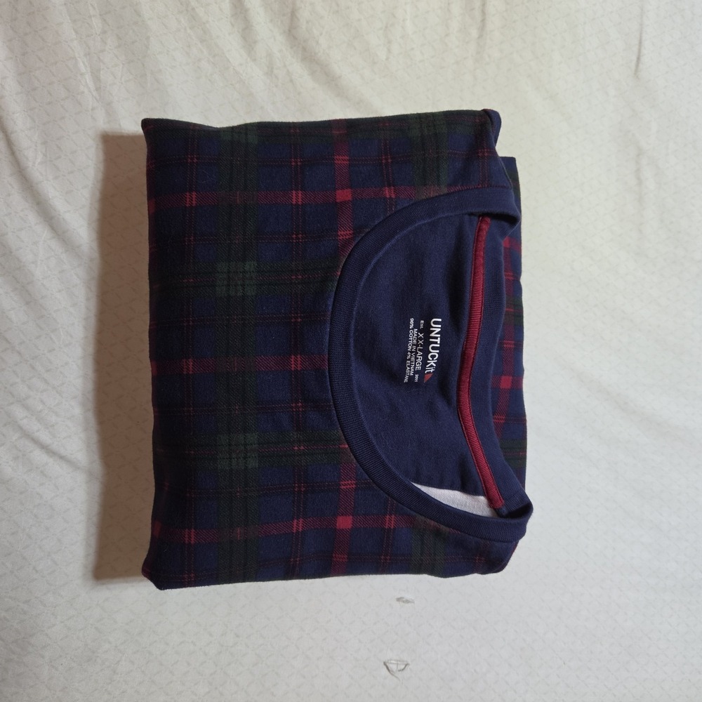 Untuckit Men's 2X Large Sweater Alford Plaid Festive Long Sleeve Pullover - Picture 6 of 7